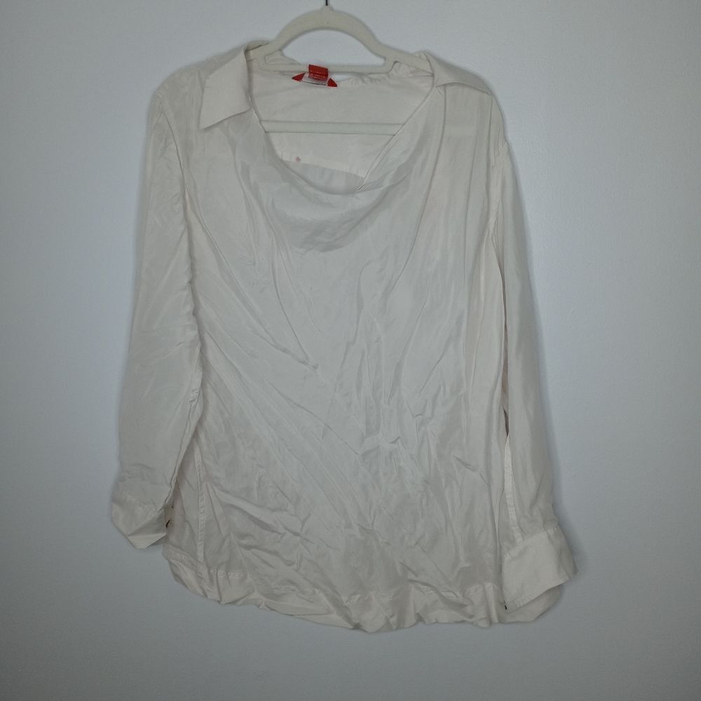 Sundance silk ivory blouse size medium